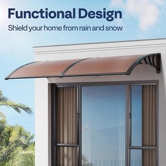 40×40”/80”/120” Outdoor Door Window Awning Patio Canopy Rain Cover Sun Shade
