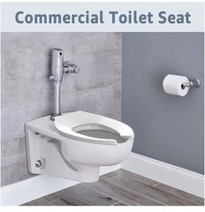 Commercial Toilet Seat Front Open, Toilet Seat Public 18.5 Inch Elongated