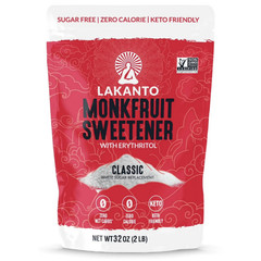 3 Bag Lakanto Classic Monk Fruit Sweetener – White Sugar Substitute, 2 lbs