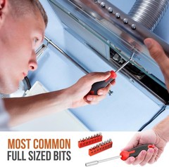 Hi-Spec Red Household Tool Kit Set with Toolbox for Home & Office Repair