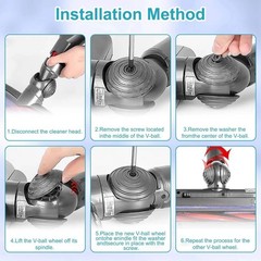 Complete High Torque Head Connector Set for Dyson V10 V11 V15 G5 with Wheels