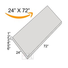 Premium Upholstery Foam Cushion Seat Replacement Pad – Comfort & Quality 24″x72″