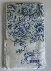 C and F Home Nelly Blue Toile Cotton Valance Window Treatment 15.5in x 72in NEW