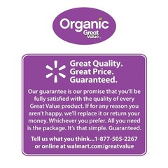 Great Value Organic Chia Seeds 32 oz(907)g USDA Organic, Gluten-Free