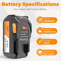 2 PACK For Ridgid 18V R840085 8.0Ah Lithium-ion Battery Rigid 18Volt R840087