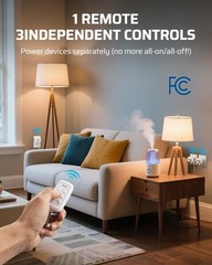 DEWENWILS Remote Control Outlet 3 Independent Wireless Sockets 15A 100ft