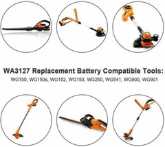 2 Pack For Worx 18V WA3152 Battery WA3127 WG150 WG152 WG153 WG250 Cordless Tools