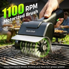 BBQ Grill Electric Brush High-Speed Cordless USB Rechargeable Grill Brush