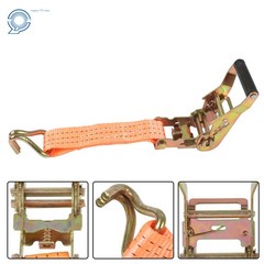 1.5″ x 15′ 4000-lbs Ratchet Straps J Hook Heavy Duty Tie Downs 10 Pack Orange