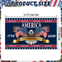 3 Ply 250 Years America Flag – Double Sided Patriotic Eagle 3 X 5 Ft Anniversary