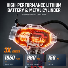 Car Air Tire Pump Inflator Compressor LED Digital Electric Portable 980kPa 20V