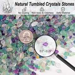 0.5 Lb Fluorite Crystal Chips Stones Decorative Crystal Pebbles, Irregular