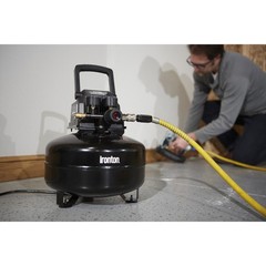 Ironton Oil-Free Pancake Air Compressor, 0.3 HP, 3 Gallons, 110 PSI