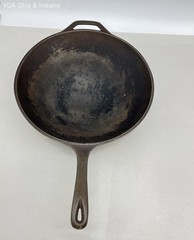 Lodge 14 Inch Cast Iron Wok with Long Handle and Assist Handle USA