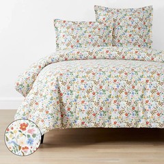 NEW Rifle Paper Co. Strawberry Fields Classic Cool Cotton Percale Duvet Cover
