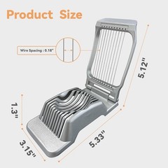 Egg Slicer for Hard Boiled Eggs Heavy Duty Fruit Egg Cutter with Stainless Steel