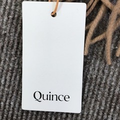 Quince Cashmere Throw Blanket 50×60 Beige Soft Fringe Cozy Luxury New Tags