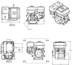 Honda GX270 Series, 8.4 HP, Horizontal Shaft, GX270UT2X QAG2 #8.759-119.0
