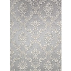 Satin gray silver tan Victorian damask faux silk fabric textured Wallpaper rolls