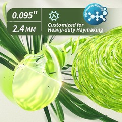 Weed Eater String, 095 Wacker String of 200-Feet, 0.5LB x .095in, Yellow