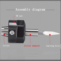 4 Pieces High-Carbon Steel Collet Die Grinder Chuck Driver Adapter 1/4″ to 1/8″
