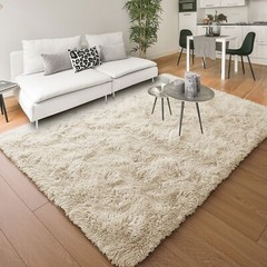 Modern Fluffy Area Rugs Non Slip Shaggy Floor Mat Carpet for Bedroom Living Room
