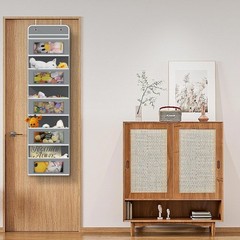Over Door Hanging Organizer 5 Pockets Wall Closet Hanging Storage Bag