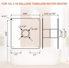 Camplux 2.36” Wall Thimble Adjustable Width for Water Heater Stove Replacement