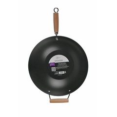 Mainstays 13.75″ Carbon Steel Wok Nonstick Fry Pan Easy Clean Hand Wash