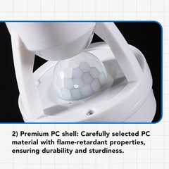 Infrared PIR Motion Sensor E27 LED Light Lamp Bulb Holder Socket Switch 110/220V
