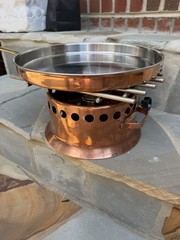 Vintage Spring CULINOX #83 11” Copper Flambé Sauté Crêpe Pan Set Swiss