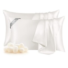Set of 2 Pure Mulberry Silk Pillowcases – Soft, Durable, Anti-Aging, King Size 2