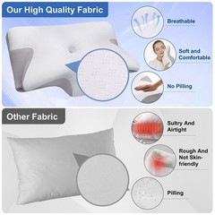 Cervical Pillow for Neck Pain Relief,Orthopedic Neck Support Pillow for Side
