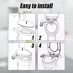 Bidet Fresh Water Dual Spray Kit Non Electric Toilet Seat Attachment Cold Wash