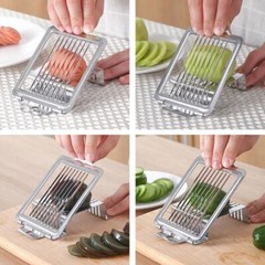 Stainless Steel Boiled Egg Slicer Cutter Mushroom Tomato Ham Kitchen Chopper USA