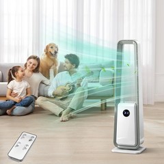 40″ Bladeless Tower Fan HEPA Air Purifier LED display w/Remote Timer Oscillating