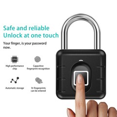 Waterproof Fingerprint Padlock Bluetooth Digital APP Keyless Smart Door Lock