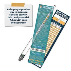 Fermentaholics Hydrometer Kit with Hydrometer, Plastic Test Jar Monitor ABV