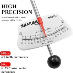 1/4-Inch Drive Beam Torque Wrench – 0-80 Inch/Pounds and 0-9 Newton/Meter Torque