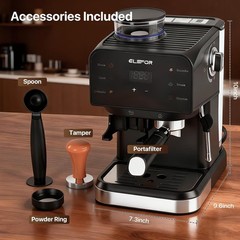 Espresso Machine 20 Bar, Coffee Maker with grinder Black’