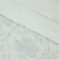 Twin Ruffle Comforter Set Blue Floral