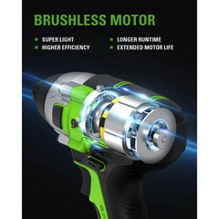 Greenworks 24V 1/4 inch Impact Driver 2650 in-lbs w/ (2)x2Ah Battery and Charger