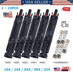 10A 15A 20A 30A 32A in-line Fuse Holder with Fuse Solar PV Connector 1~10 Pieces