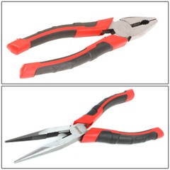 4 PCS COMBINATION LINESMAN NEEDLE NOSE PLIERS DIAGONAL CUTTER HAND TOOL KIT SET
