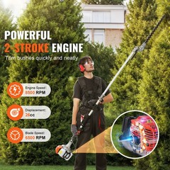 VEVOR 5-in-1 Multi-Functional Trimming Tools Gas Hedge Trimmer 26CC Weed Eater