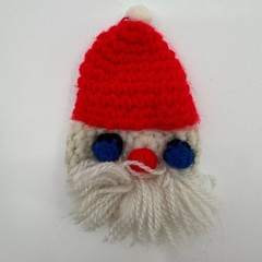 Vtg Handmade Crochet Christmas Ornaments LOT of 4 Santa Stocking Holiday Decor