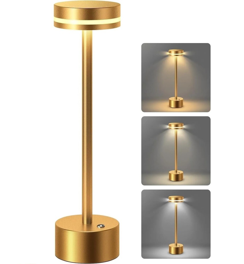 Cordless Table Lamp Portable Battery Powered LED Desk Lamps USB Rechargeable US
