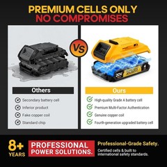 2Pack 4.0AH For DEWALT DCB201 20V 20 Volt Max Lithium Compact Battery DCB204-2