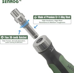 24 in 1 Multi-Bit Ratcheting Screwdriver, Magnetic Interchangeable Ratchet Screw