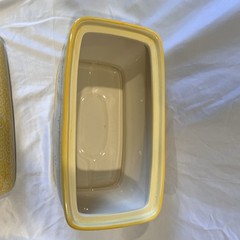 Temp-tations Old World Yellow Covered Bread Box 13” Tara Ovenware Vintage